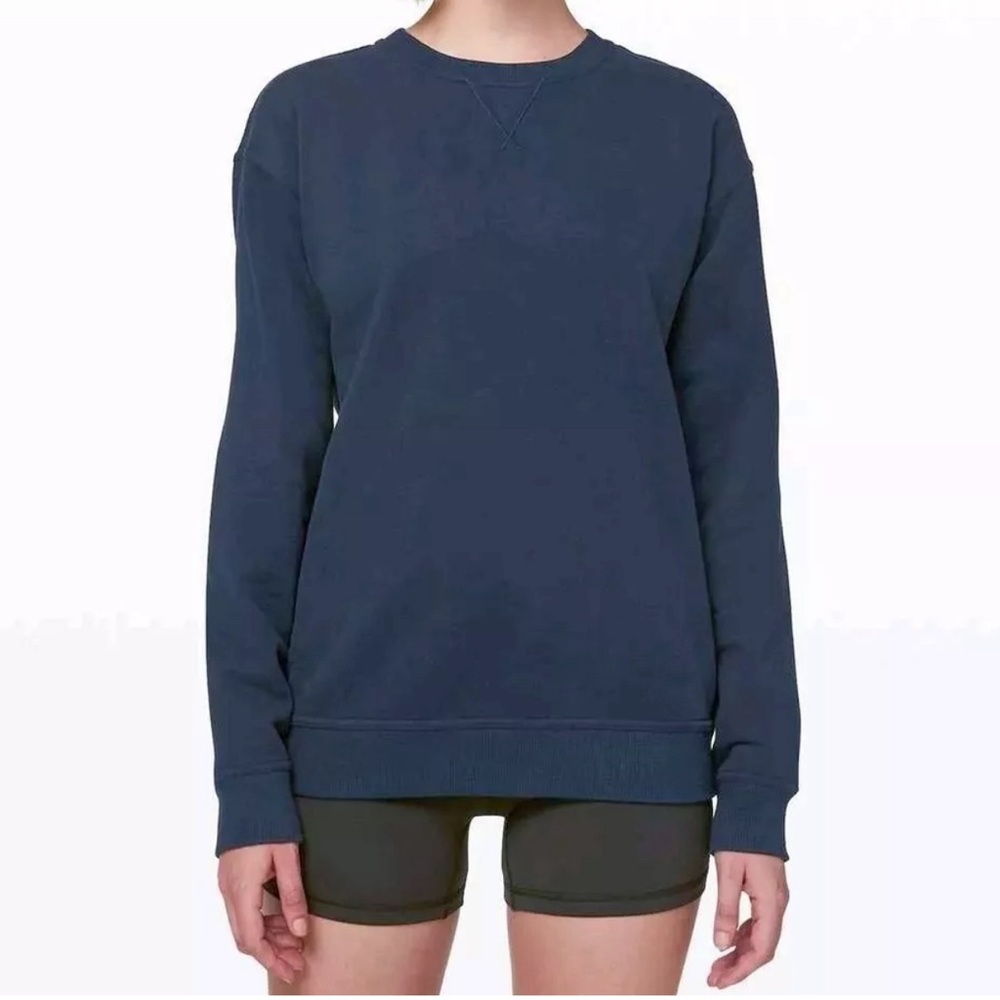Lululemon All Yours Crew Neck Sweater NISE Night Sea Deep Blue NWT